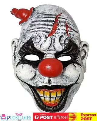 Grinning Killer PU Clown Mask Halloween Scary Horror Costume Accessory • $26.45