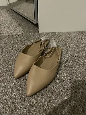 London Rebel Wide Fit Ballet Flats In Beige Size 5 UK • £10