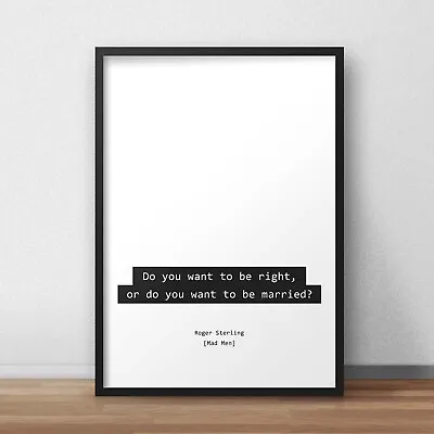 Mad Men Married Quote Poster • £4.99