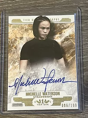 2017 Topps UFC Knockout Michelle Waterson #TIA-MW Tier One On-Card Auto /199 • $23.50