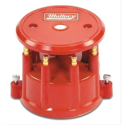 Mallory Ignition 208M Distributor Cap Male/HEI-Style Red Screw-Down Mallory V8 • $76.22