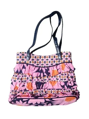 Vera Bradley Floral Ruffle Pink Daisy Handbag • $14.99