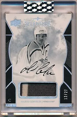 2017-18 Splendor MARIO LEMIEUX AUTO AUTOGRAPH PATCH Penguins 12/27 • $499.99