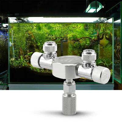 Aquarium Tank CO2 Splitter Regulator Distributor Needle Fine Adjusting O2C0 • $21.61