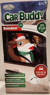 Gemmy Auto Car Buddy Reindeer Christmas Airblown Car Seat Inflatable Decoration • $7.99