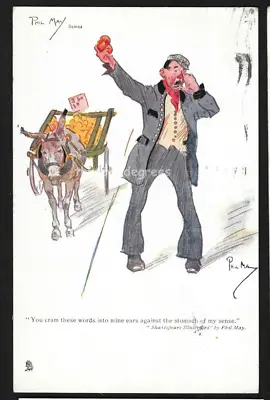 £3.75 • Buy Vintage Tuck Comic Postcard: Shakespeare Illustrated. Fruit Seller.  Phil May