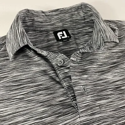 FootJoy FJ Polo Shirt Adult Medium Gray Mustang Golf Club Short Sleeve Mens • $14.40