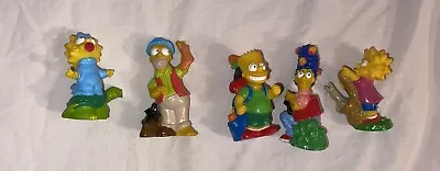 5 ~ 1990 BART HOMER LISA MAGGIE MARGE Simpsons Pencil Topper Figure Toys Set • $17