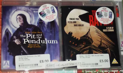 The Pit And The Pendulum The Raven Vincent Price Horror Blu-ray Bundle Vgc • £10