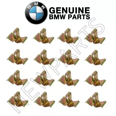 For BMW BAV E23 E28 E30 Set Of 16 Retaining Clips For Bumper Impact Strip OES • $37