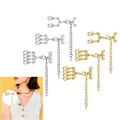 Clasps Extender Chain Layered Necklace Bracelet Connectors Multi Strand Clasps • £2.63