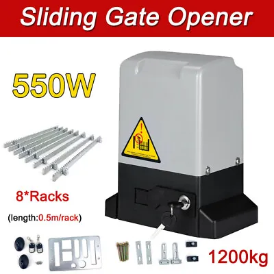 £170.40 • Buy Electric Sliding Gate Opener 1200kg AC Motor Automatic Door Opener Hardware Kit