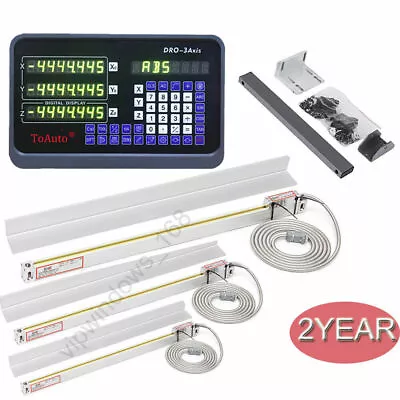 3Axis Digital Readout DRO Display 5um Linear Scale Milling Lathe 350&450&750mm • $578.84