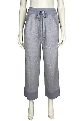 MISSIONI Size 40 / S Drawstring Straight-Leg Knitted Track Pants Grey $1450 • $252.58