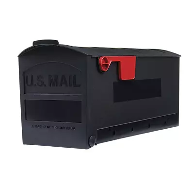 Architectural Mailbox Patriot Medium Plastic Post-Mount Mailbox Black GMB505BAM • $25.47