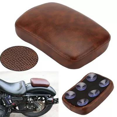 8 Suction Cups Brown Motorcycle Pillion Rear Passenger Seat Pad Fits Harley Dyna • $16.92