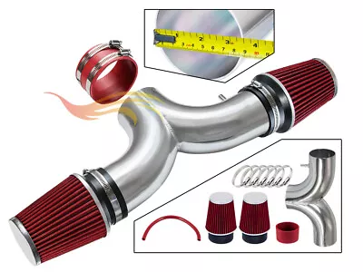 BCP RED 97-00 Corvette C5 5.7 V8 Dual Twin Air Intake System + Filter • $71.99