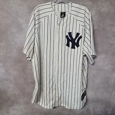 Vintage Majestic New York NY Yankees Mariano Rivera 42 Pinstripe Jersey Mens 2XL • $74.99