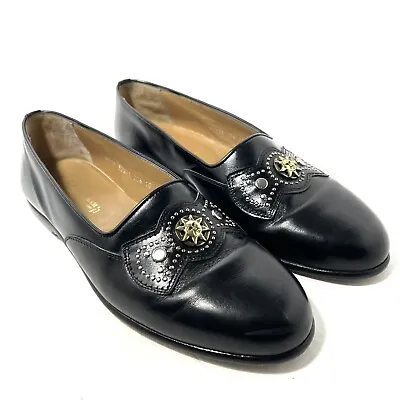 R Martegani Mens Loafers Size 10 D Black • $119.60