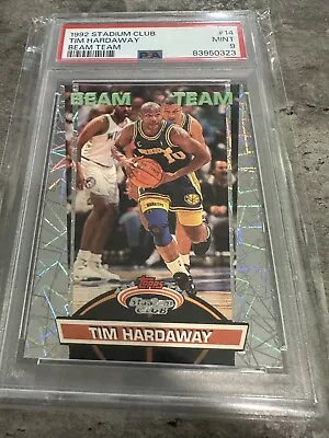 1992-93 Topps Stadium Club Beam Team Tim Hardaway #14 PSA 9 MINT HOF • $69.99