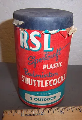 $11.99 • Buy Vintage RSL Sportcraft Plastic Badminton Shuttlecocks, 2 In Container Still