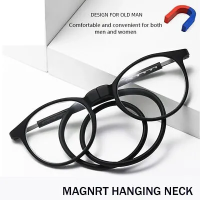 Magnetic Click Connect Blue Light Blocking Reading Glasses Rope Retractable • $19.99