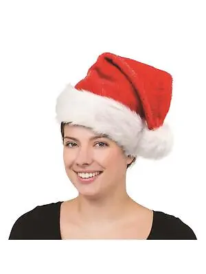 £4.94 • Buy Glitter Santa Hat Plush Christmas Fancy Dress Accessory