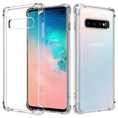 $5.95 • Buy Samsung Galaxy S10e S10 S8 S9 Plus Note 9 10+ Clear Case Shockproof Bumper Cover