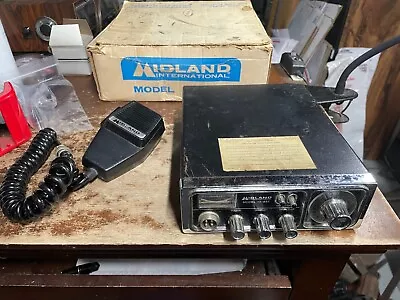 Midland CB Radio Model 13-857 W/ Microphone & OB Untested • $25.99