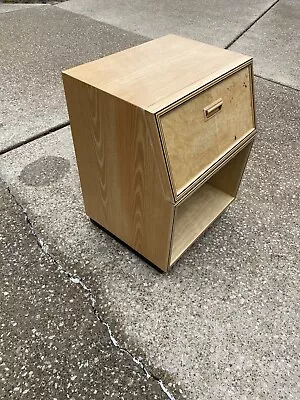 Vintage HENREDON Mid Century Modern MCM Art Deco Olive Wood Nightstand • $595