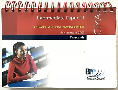 CIMA Passcards Intermediate Paper 11 Organisational Management Exams Revision • £4.98