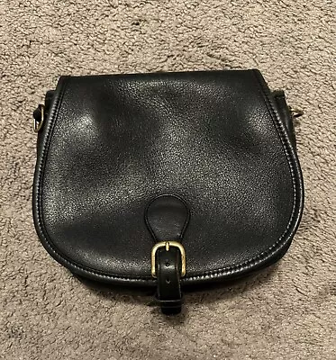 Vintage Coach Bonnie Cashin Black Saddle Bag Made In USA RARE READ • $148.74