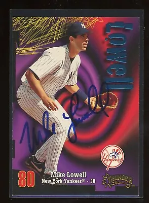 1998 Skybox MIKE LOWELL Signed Card Autograph Auto YANKEES MARLINS RC • $5.89