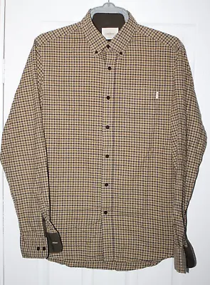 Mens Le Chameau Swinbrook Beige Check Shirt 16.5 Collar • £20