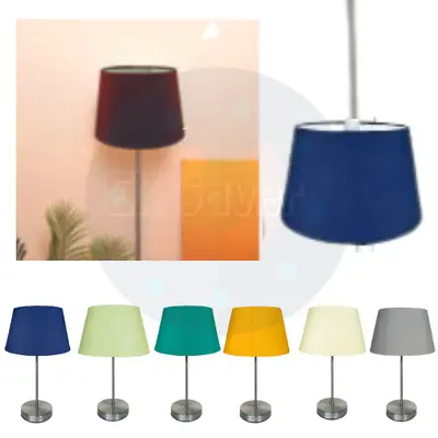 Cotton Textured Fabric Easy Fit Drum Shape Table Lamp & Ceiling Light Shade • £9.99