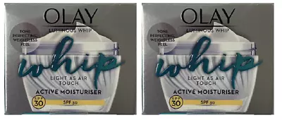 Olay Luminous Whip Light As Air Touch Active Moisturizer SPF 30 1.7 Oz (2 Pack) • $39.31