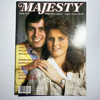 Majesty Magazine Volume 7 No 3 July 1986 Fergie Prince Andrew • $5.21