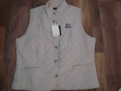 Rice Owls  Coat Ski Jacket Vest  Golf Womens Xl Oxford Logo   Shirt Vintage • $16.25
