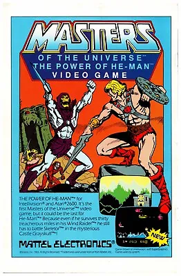 1983 Masters Of The Universe Mattel Video Game Promo Vintage Print Ad/Poster • $22.46