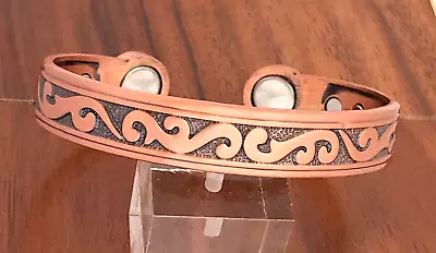 Vintage Pure Copper Magnetic Bracelet Arthritis Pain Therapy Energy Cuff Ancient • $15.99