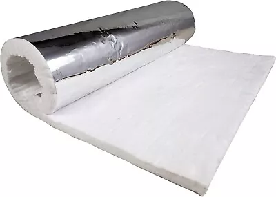 1/2  Aluminium Foil Faced Ceramic Fiber Blanket Insulation 6# 2400F 24  X 36  • $31.99