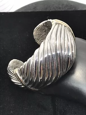 Vintage Designer YAACOV HELLER   925 Silver Gold  Cuff  Bracelet   34/2500 • $659.99