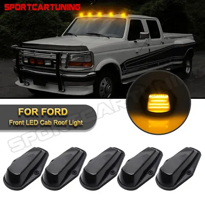 For 84-97 F-series F150 F250 F350 Pickup 5pcs Smoked Led Cab Roof Running Lights • $59.39