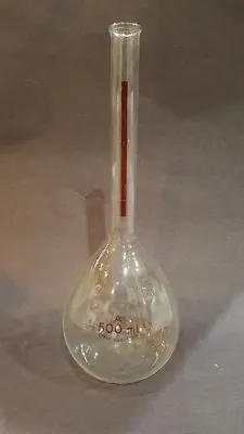  PYREX 5600-500 500 Ml Class A Lifetime Red Line Volumetric Flask            528 • $12.99