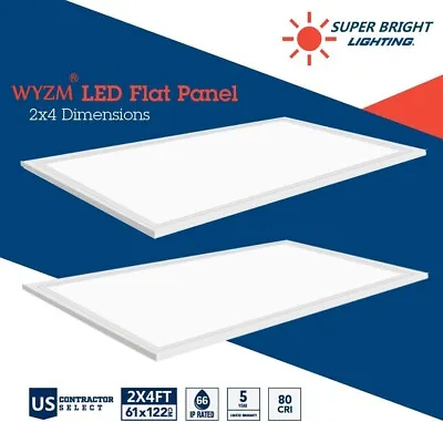 2 Pack 2x4(FT) 75W LED Troffer Panel Light Recessed Dropped Ceiling Lamp Fixture • $107.36