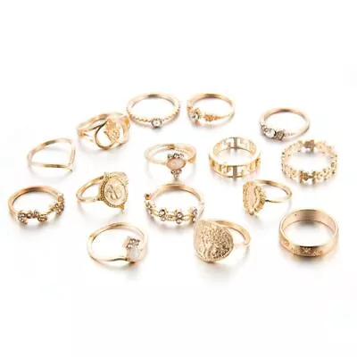 15pcs Opal Religious Coin For Fatima Hand Rings Set For Anniversary • $15.09