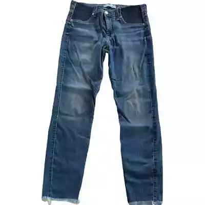 7 For All Mankind Jeans Womens 27 Blue The Ankle Skinny Stretch Gored Denim • $12.74