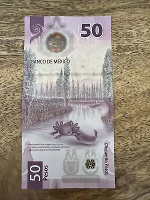 Mexican Bill 50 Pesos Mexico (Ajolote) Very Nice Bill- 2022 - Axolotl Banknote • $9.99