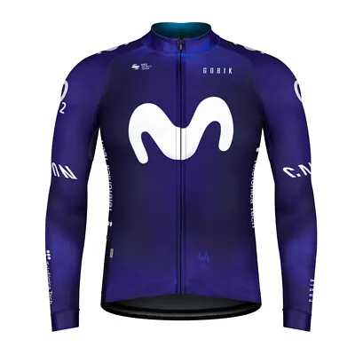 2024 Mens Movistar CYCLING Team Jersey Cycling Long Sleeve Jersey Bicycle Jersey • $22.49