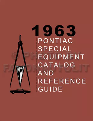 $19 • Buy 1963 Pontiac High Performance Option Catalog Bonneville Catalina Grand Prix